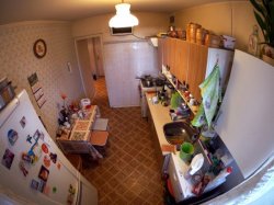 Вид кухни от окна до ремонта